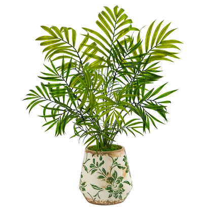 18” Mini Areca Palm Artificial Plant in Floral Vase - Tampa Home & Garden Store