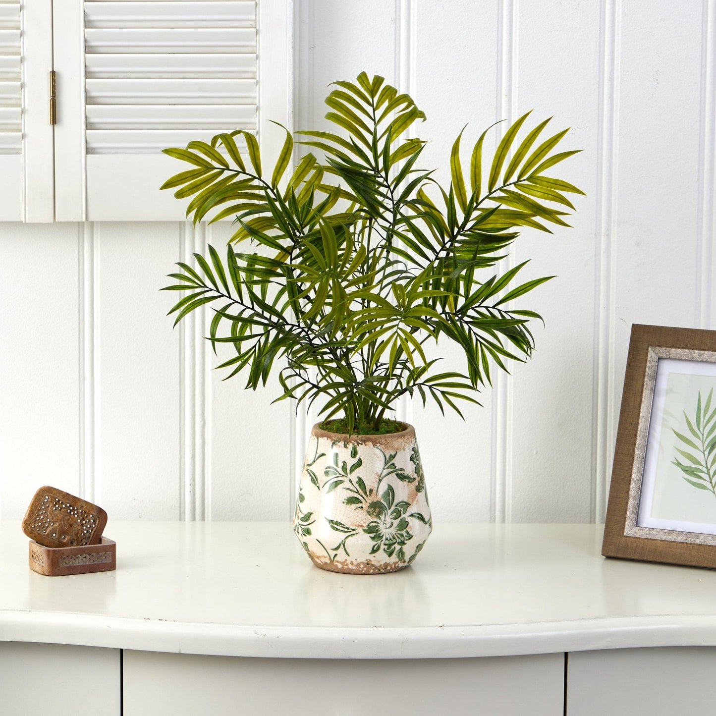 18” Mini Areca Palm Artificial Plant in Floral Vase - Tampa Home & Garden Store