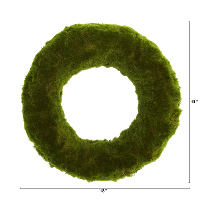 18” Moss Artificial Wreath - Tampa Home & Garden Store
