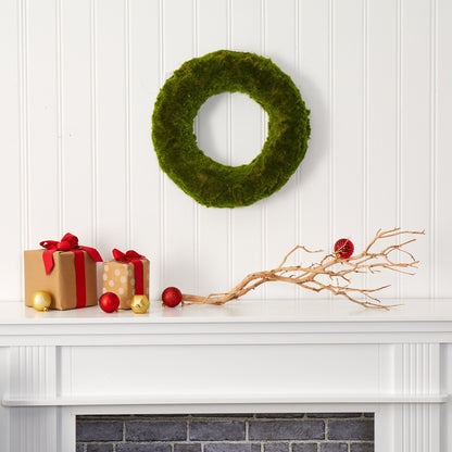 18” Moss Artificial Wreath - Tampa Home & Garden Store