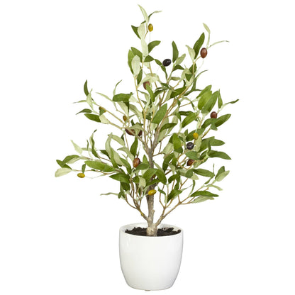 18" Olive Silk Tree w/Vase (Set of 2)" - Tampa Home & Garden Store