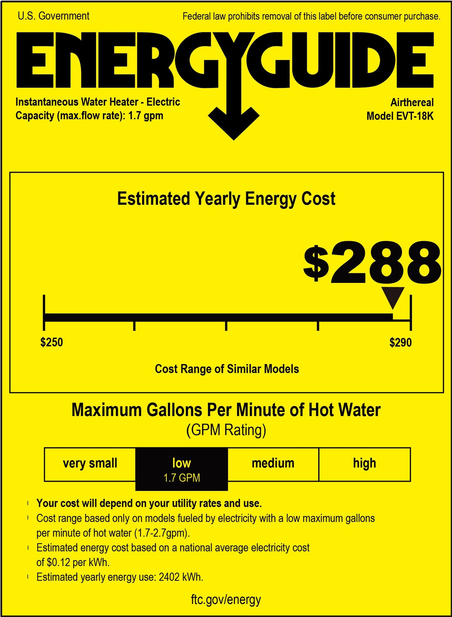 18 kW Electric Tankless Water Heater - Tampa Home & Garden Store