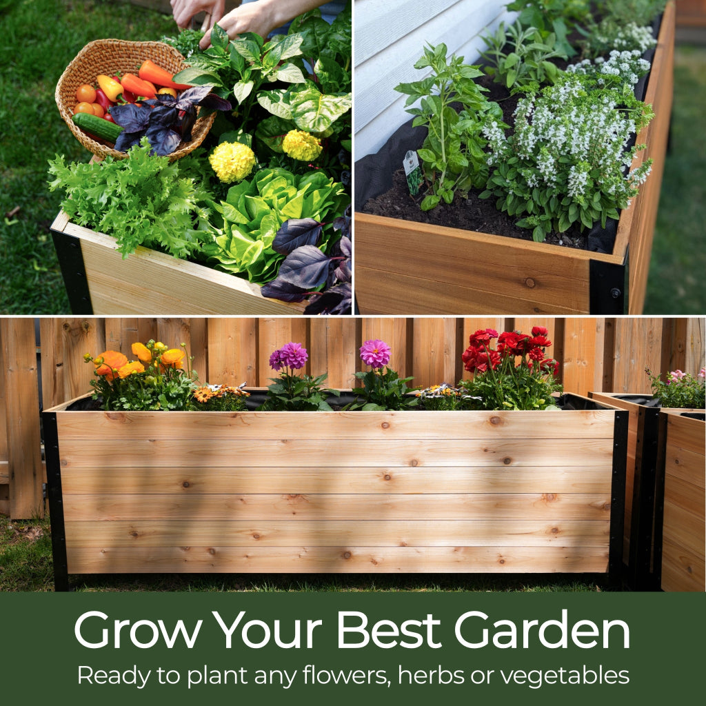 Cama de jardín elevada de 18" x 36" - 30" de alto / Grado seleccionado