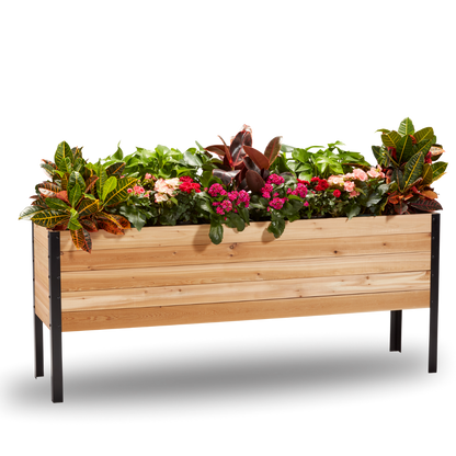 Cama de jardín elevada de 18" x 72" - 30" de alto / Grado seleccionado