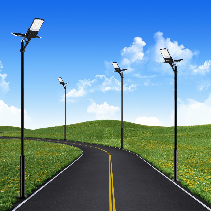 1800W solar street light with 20ft /16ft pole - Tampa Home & Garden Store