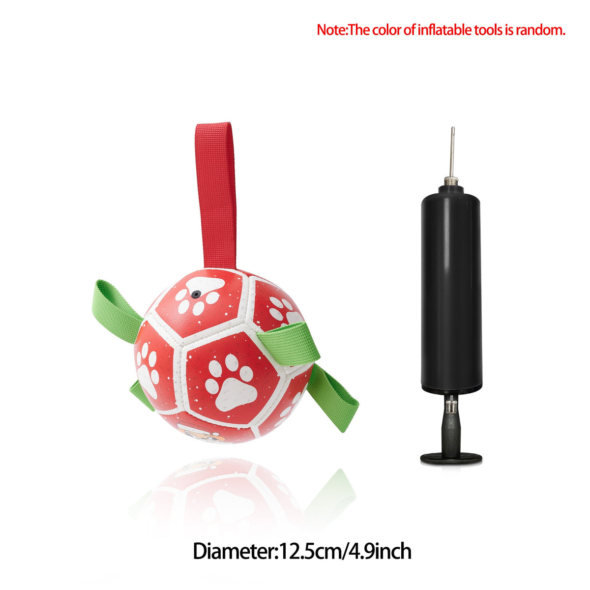 Interactive dog football ball toy Sell My Stuff red ball inflator nozzle visible on Tampa Home & Garden Store