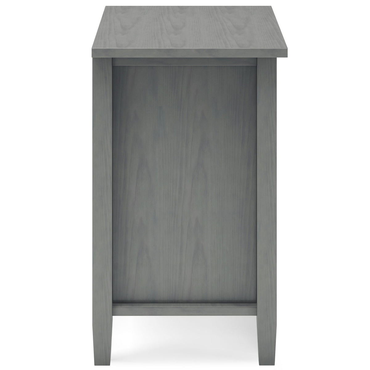 Warm Shaker bedside table with two drawers in gray wood, HouseOfZazla accent nightstand on Tampa Home & Garden Store