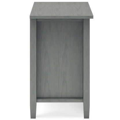 Warm Shaker bedside table with two drawers in gray wood, HouseOfZazla accent nightstand on Tampa Home & Garden Store