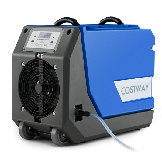 180 PPD Commercial Dehumidifier with Pump Drain Hose and Wheels-Blue - Tampa Home & Garden Store