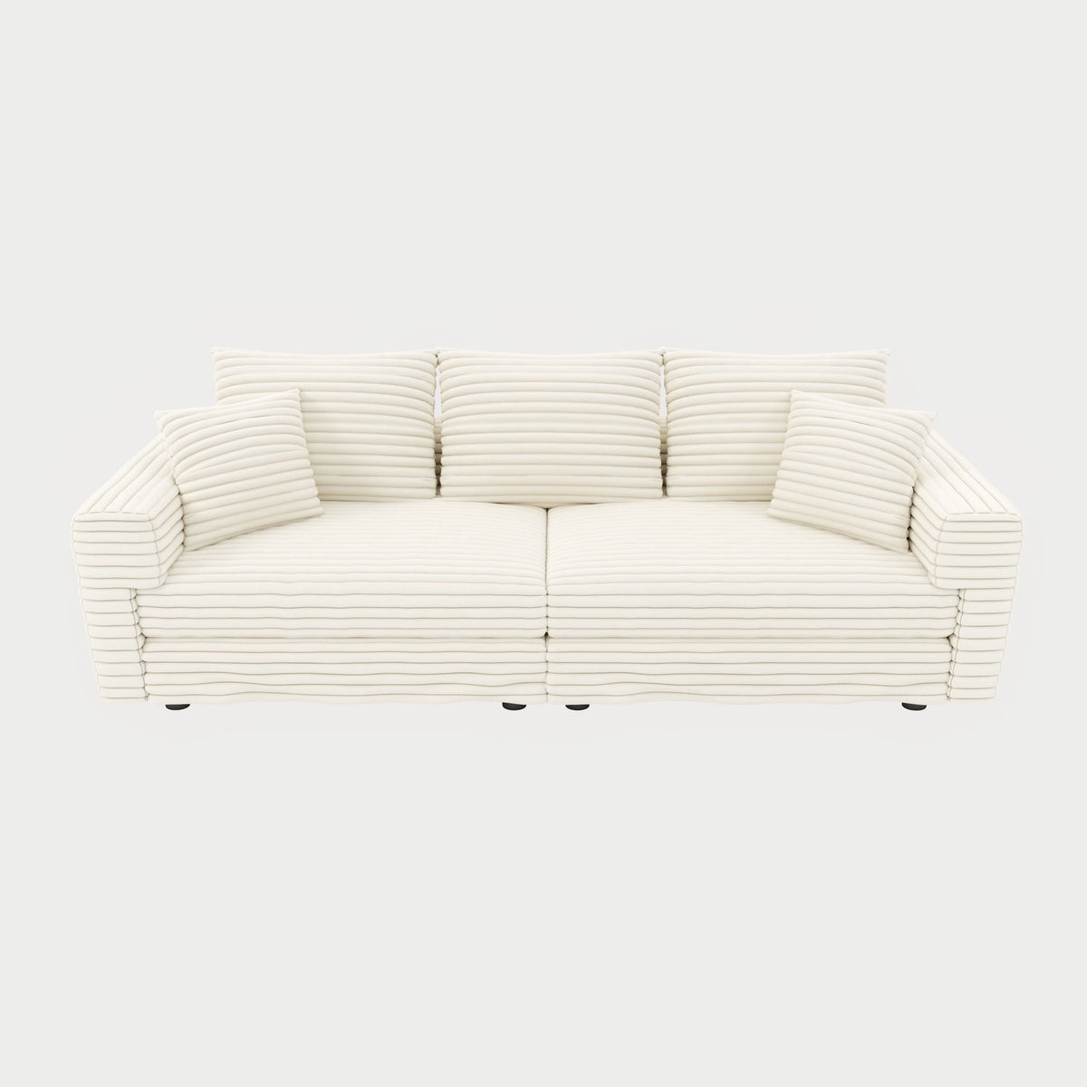 Deep Seat Sofa Bed With Ottoman and Soft Pillows