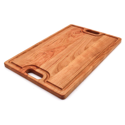 18x12 Classic Cutting Board in natural wood with built-in handle cutouts on Tampa Home & Garden Store