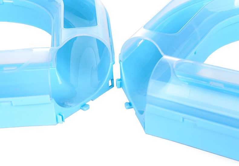 Blue plastic cat tunnel set with two connected sections by Sell My Stuff on Tampa Home & Garden Store