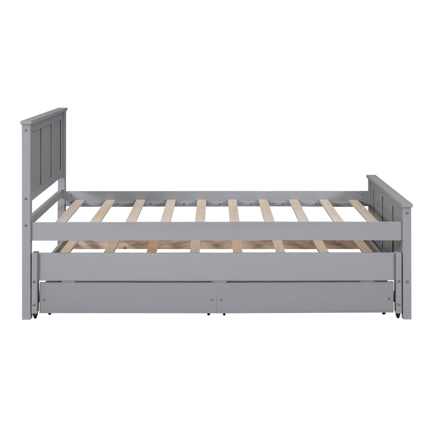 Gray platform bed with trundle and drawers by HouseOfZazla on Tampa Home & Garden Store