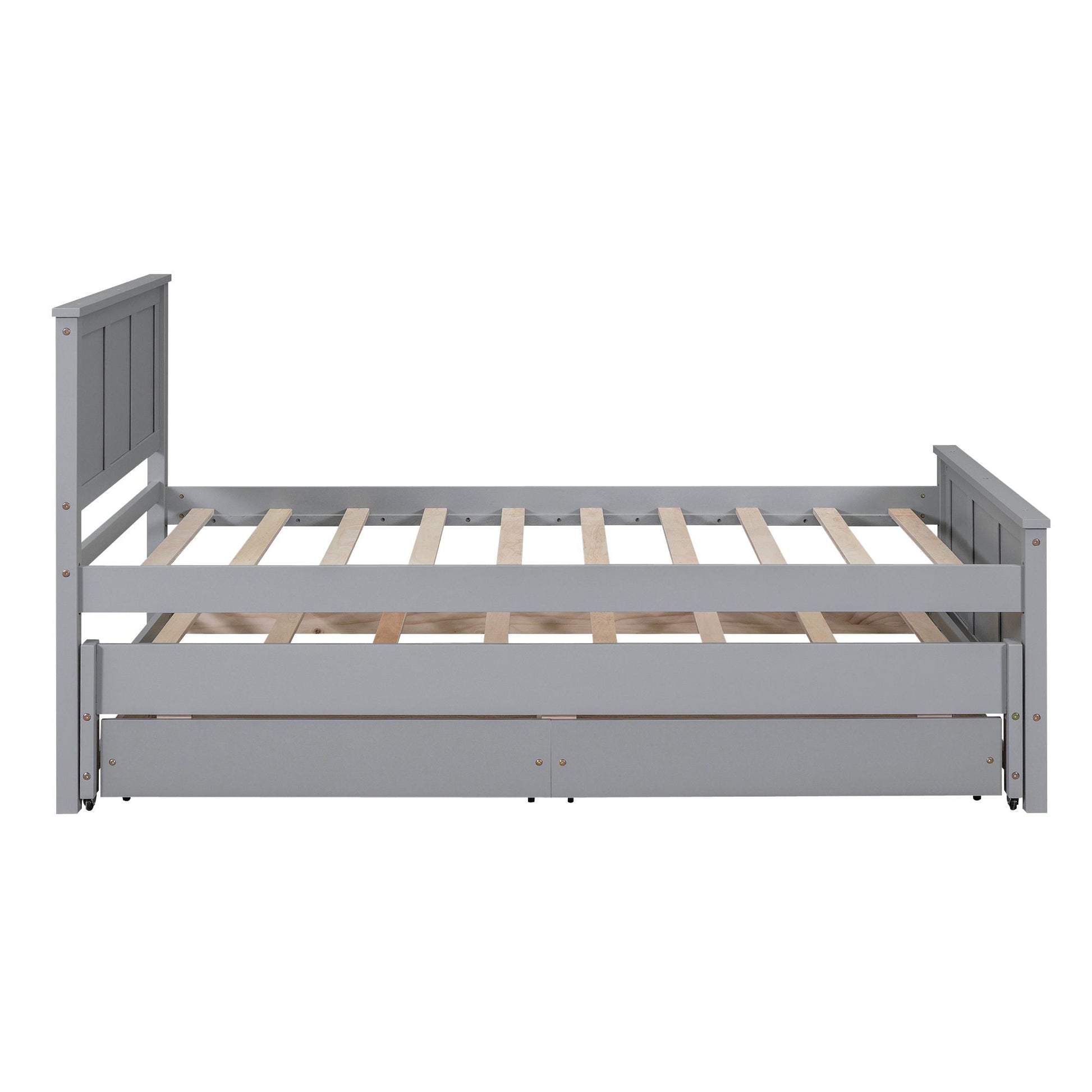 Gray platform bed with trundle and drawers by HouseOfZazla on Tampa Home & Garden Store