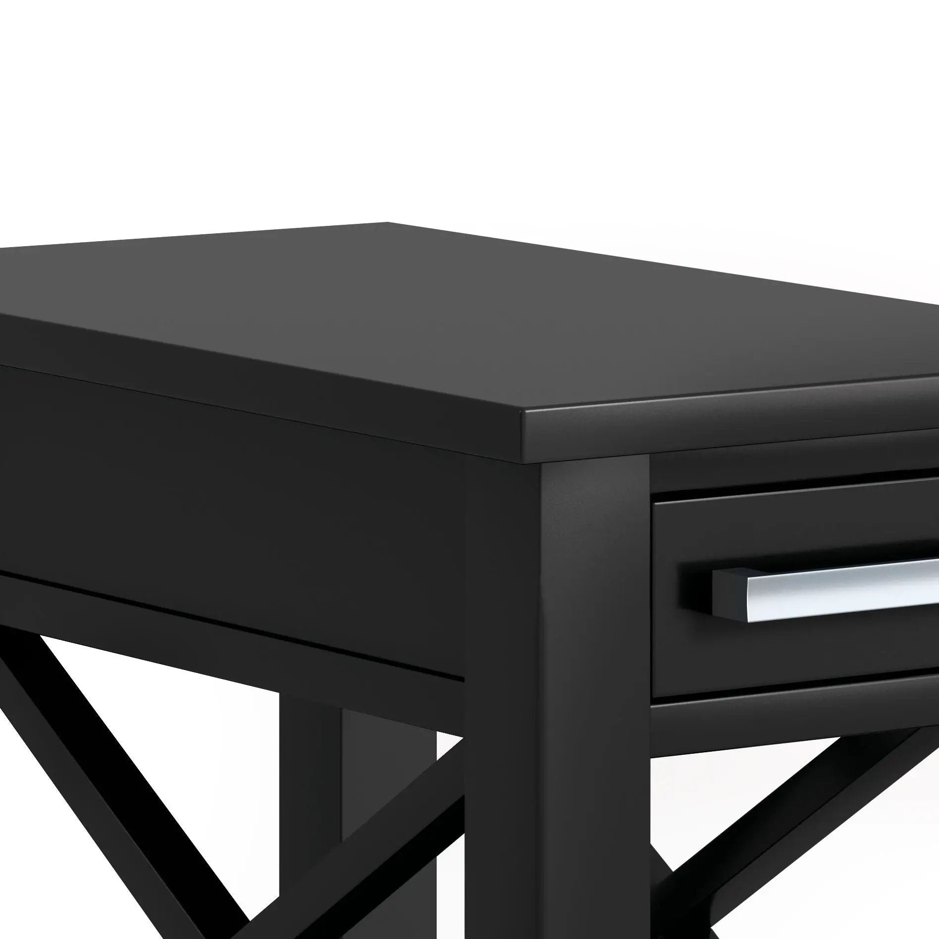 Kitchener Handcrafted Console Table in black with silver drawer pull by Unique Piece Furniture on Tampa Home & Garden Store