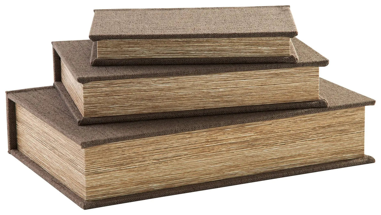 Jolina Linen Box Set of 3 Keepsake Boxes