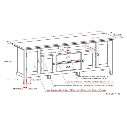 Handcrafted Media Stand with Adjustable Shelves by HouseOfZazla on Tampa Home & Garden Store