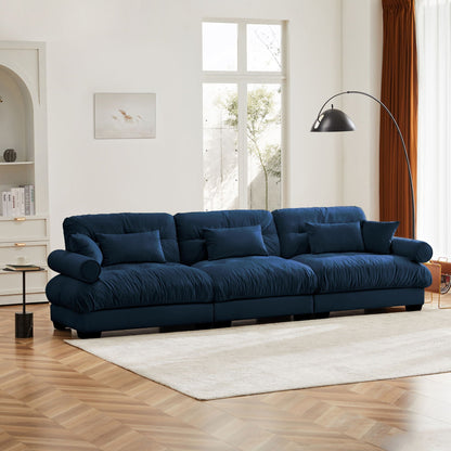 Large Modern Sofa With Cloud Comfort And Pillows