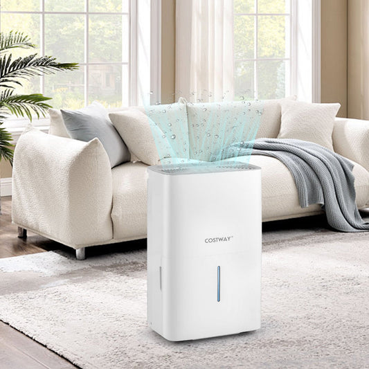 65 Pints Dehumidifier with 24H Timer and LED Display-White - Tampa Home & Garden Store