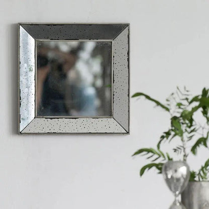 Distressed Accent Mirror, wall mirror by Unique Piece Furniture with speckled silver frame on Tampa Home & Garden Store