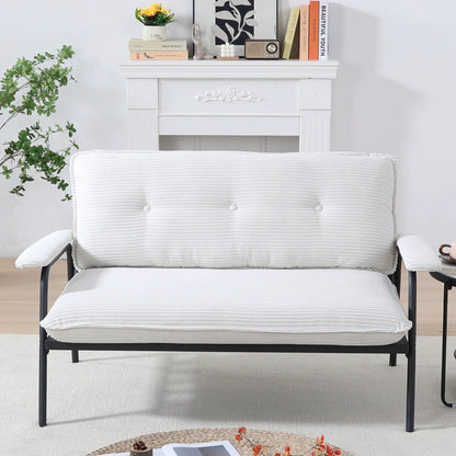 Modern metal-frame stationary sofa with sponge cushions in gray fabric Unique Piece Furniture on Tampa Home & Garden Store