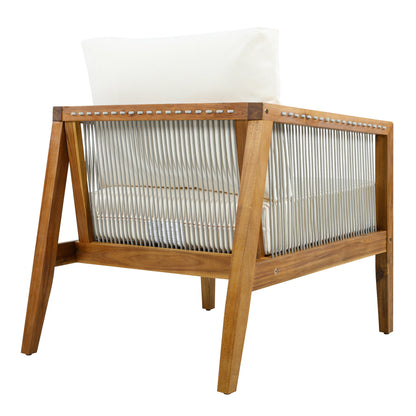 Acacia Outdoor Club Chair and Rope Back Seat