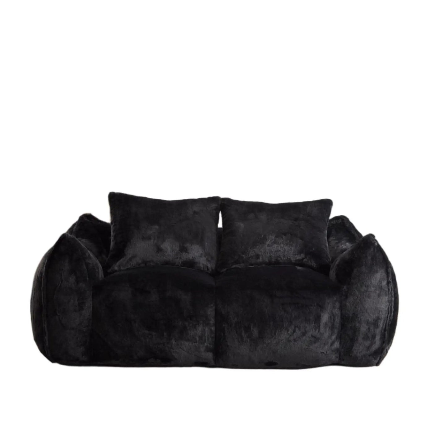 Giant Bean Bag Couch and Fluffy Loveseat