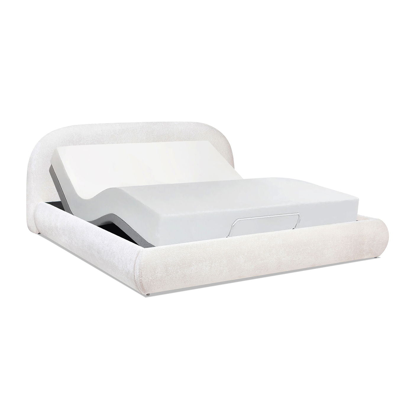 Archie Puffy Upholstered Platform Bed and Frame