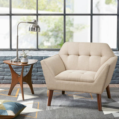 Lounge Chair With Button Tufting Mid Century