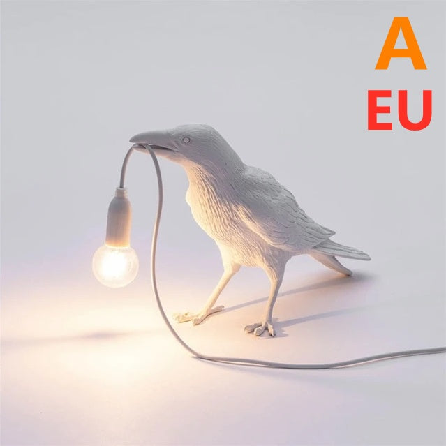 Creative Auspicious Bird Resin Lamp white resin bird wall light fixture by Sell My Stuff on Tampa Home & Garden Store
