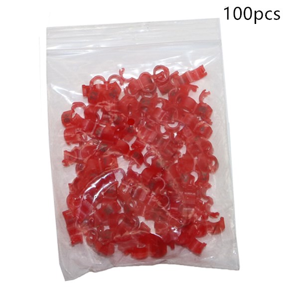 Bird foot ring split rings red plastic 100pcs Sell My Stuff Pet Grooming Supplies on Tampa Home & Garden Store