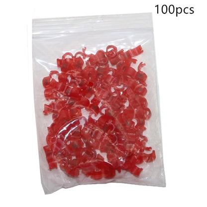 Bird foot ring split rings red plastic 100pcs Sell My Stuff Pet Grooming Supplies on Tampa Home & Garden Store