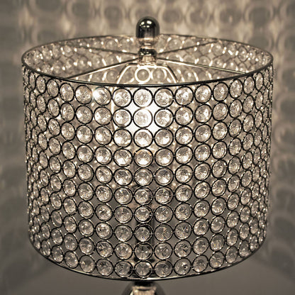 Ashland contemporary lamp set with crystal beads and polished nickel by HouseOfZazla on Tampa Home & Garden Store