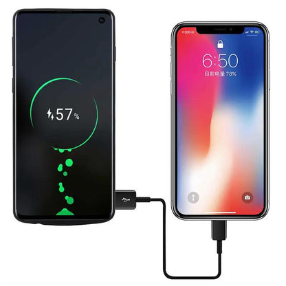 Battery Case For Samsung Galaxy S10 by FLIPSTYLEZLLC, black, two smartphones charging setup on Tampa Home & Garden Store