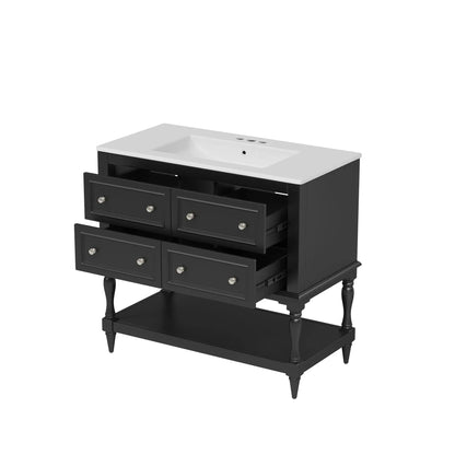 Bathroom Vanity With Medicine Cabinet and Drawers