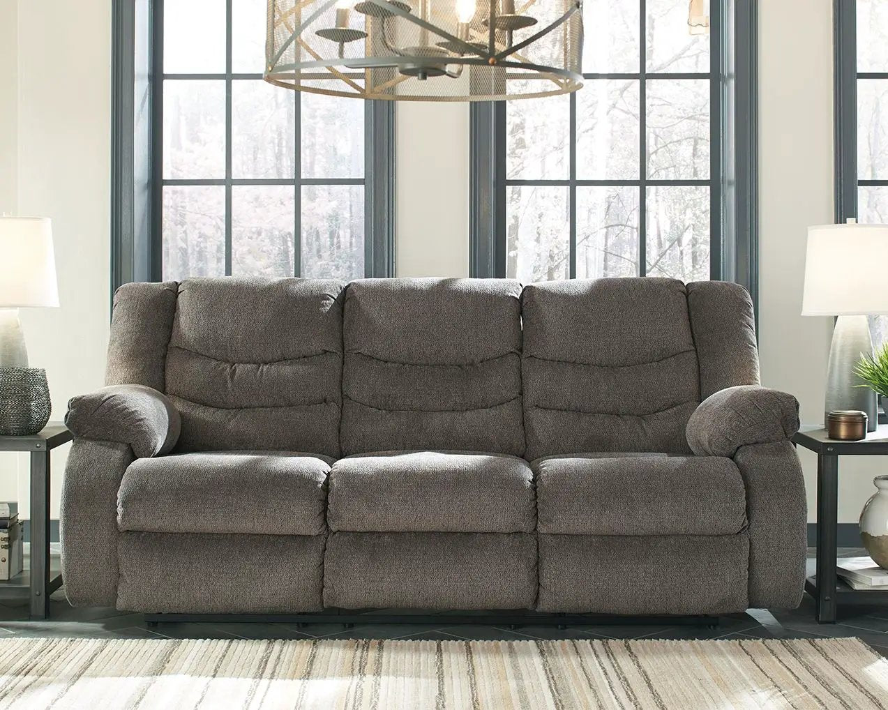 Tulen reclining sofa, gray fabric, 3-seat by Unique Piece Furniture on Tampa Home & Garden Store