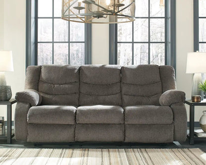 Tulen reclining sofa, gray fabric, 3-seat by Unique Piece Furniture on Tampa Home & Garden Store