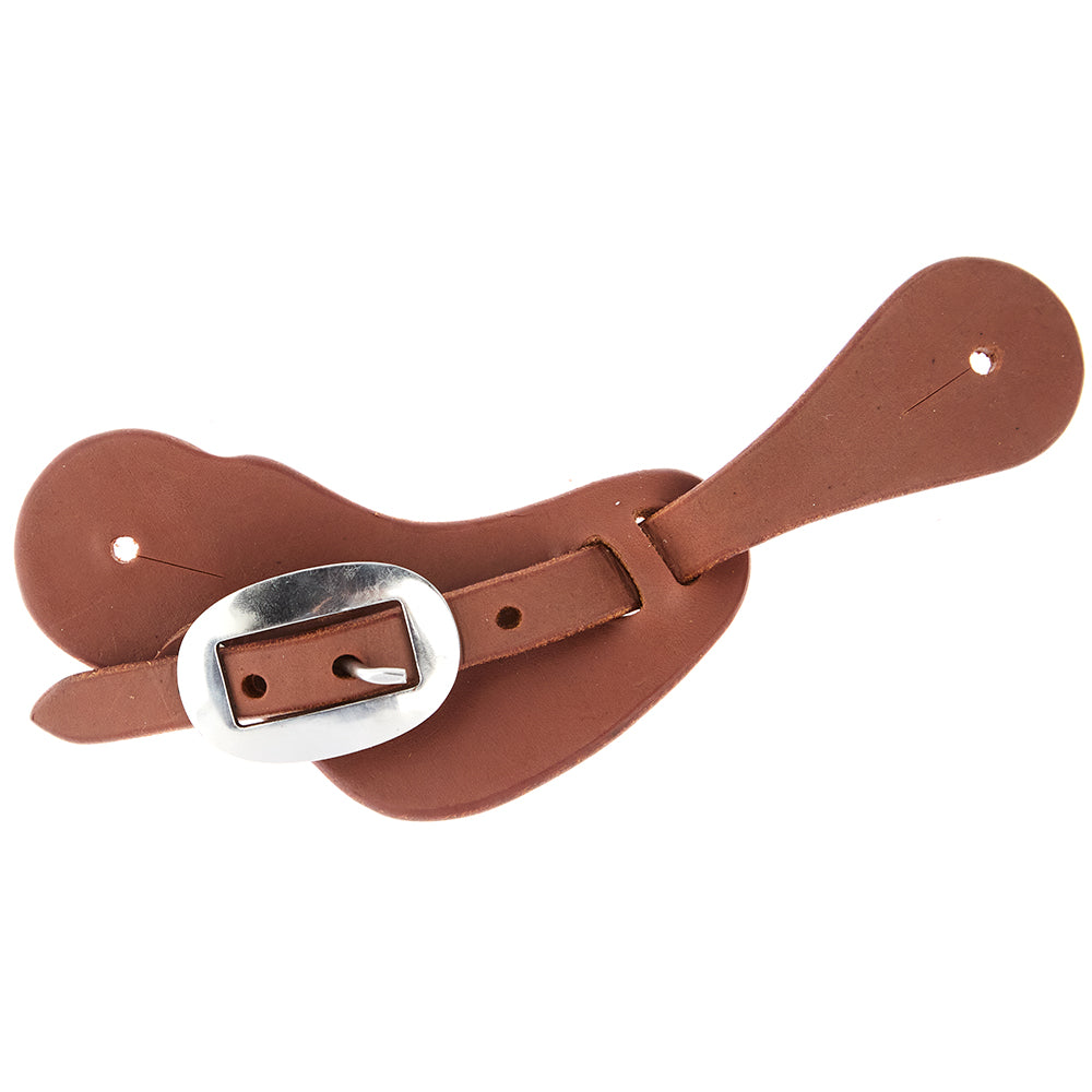 WD-LYCSSO Ladies Youth Oiled Cowboy Spur Strap Mayatex brown leather with silver buckle on Tampa Home & Garden Store