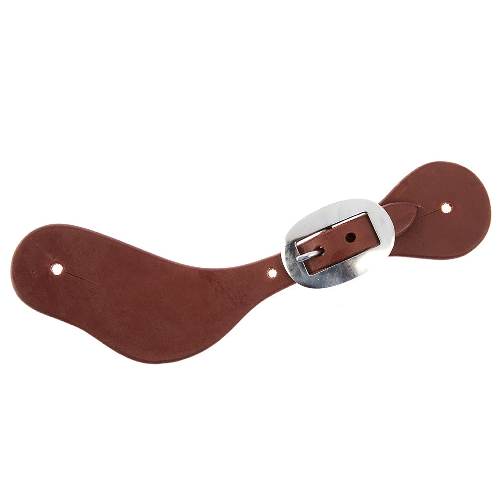 Ladies Youth spur strap in oiled dove wing brown leather with silver buckle Mayatex on Tampa Home & Garden Store