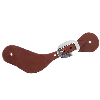 Ladies Youth spur strap in oiled dove wing brown leather with silver buckle Mayatex on Tampa Home & Garden Store