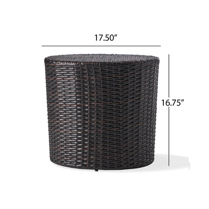 Kingstown Barrel and Outdoor Wicker Side Table