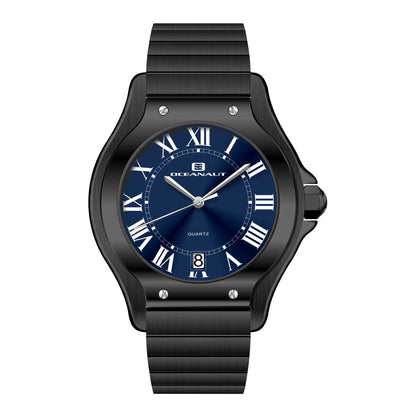 Oceanaut Women's Rayonner watch with blue dial, Roman numerals, stainless steel band, date on Tampa Home & Garden Store