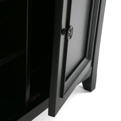 Solid Wood TV Stand black with metal knob on Tampa Home & Garden Store