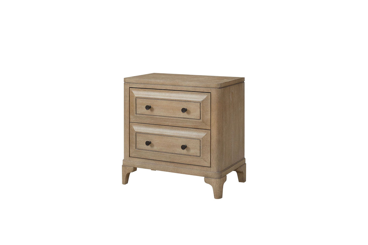 Sand finish 3-drawer dresser with framed fronts and black knob pulls on Tampa Home & Garden Store