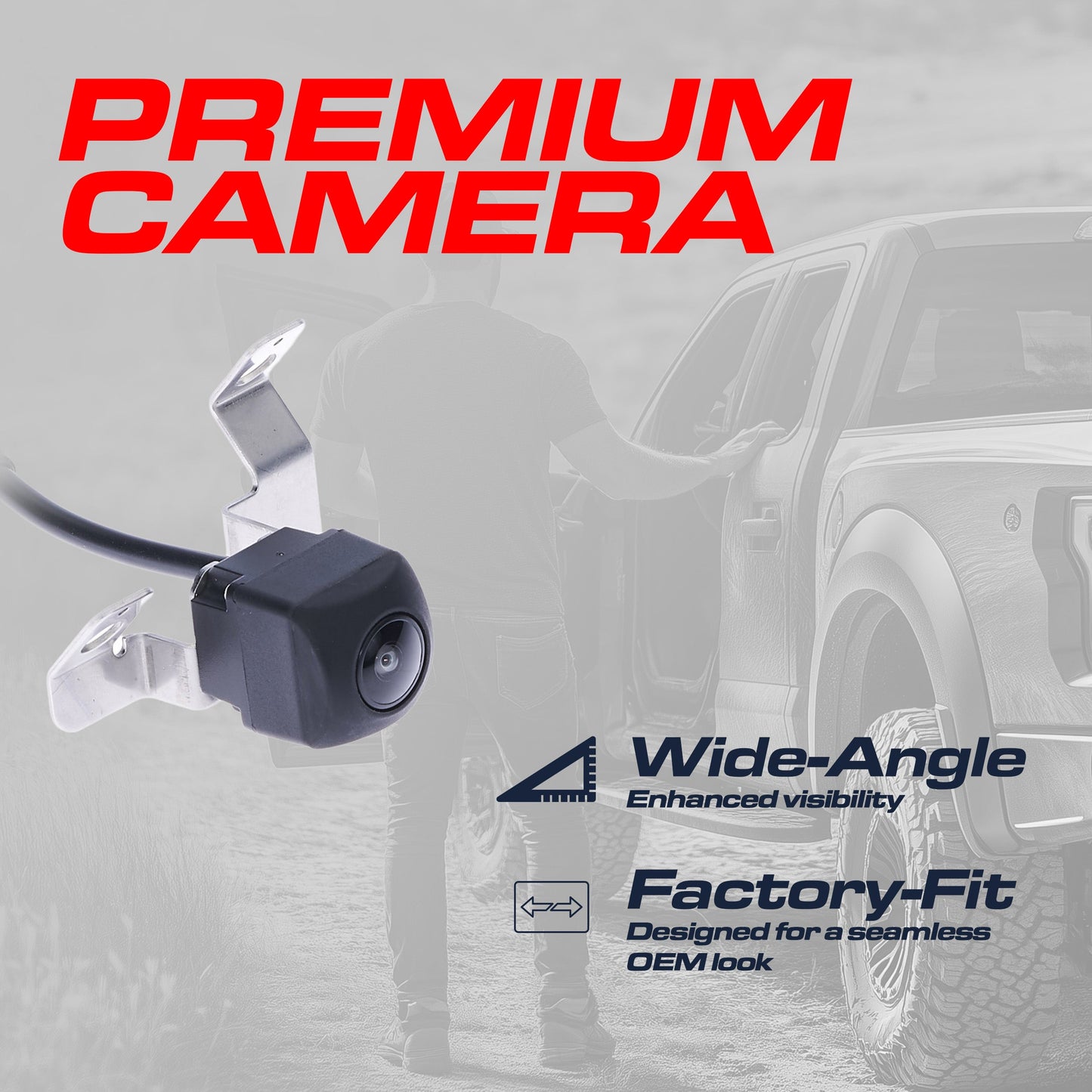 Master Tailgaters OEM backup camera with mounting bracket, black housing and wiring on Tampa Home & Garden Store