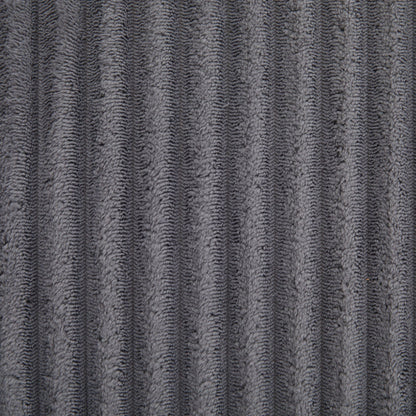 Convertible U-Shaped Sectional Sofa Bed gray plush upholstery fabric close-up on Tampa Home & Garden Store
