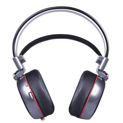 Stevvex gaming headset ST10S4792GIF with black over-ear cushions and metal headband on Tampa Home & Garden Store