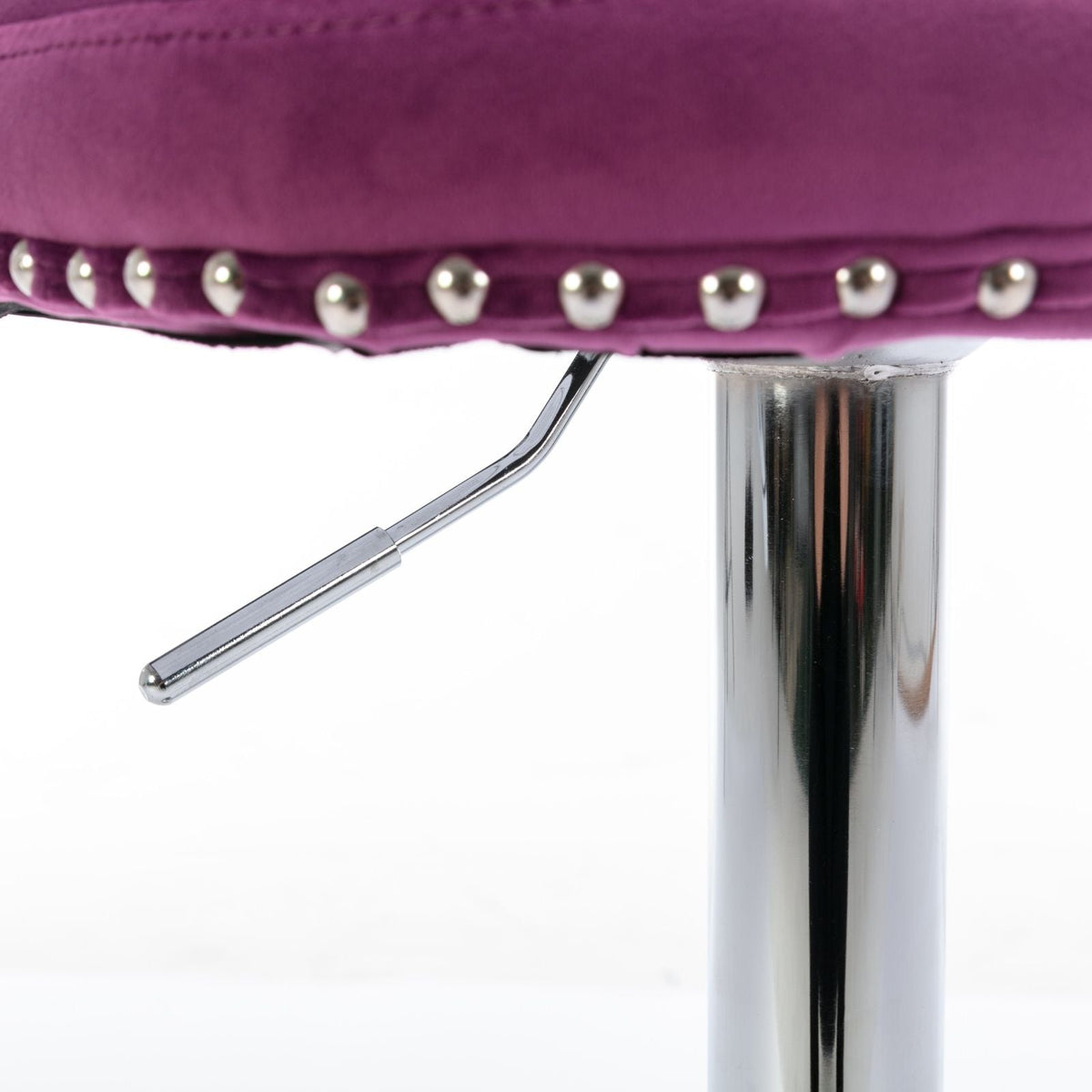 Swivel adjustable-height barstools, purple upholstery and chrome base, HouseOfZazla on Tampa Home & Garden Store