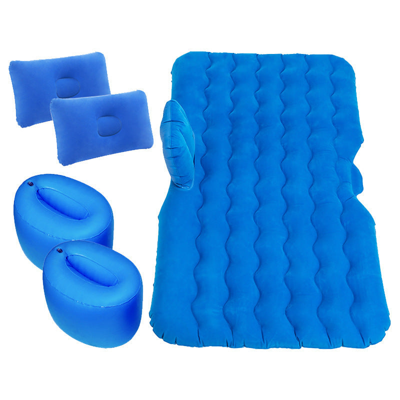 Blue inflatable car air mattress with two neck pillows for motor vehicle interior fittings on Tampa Home & Garden Store