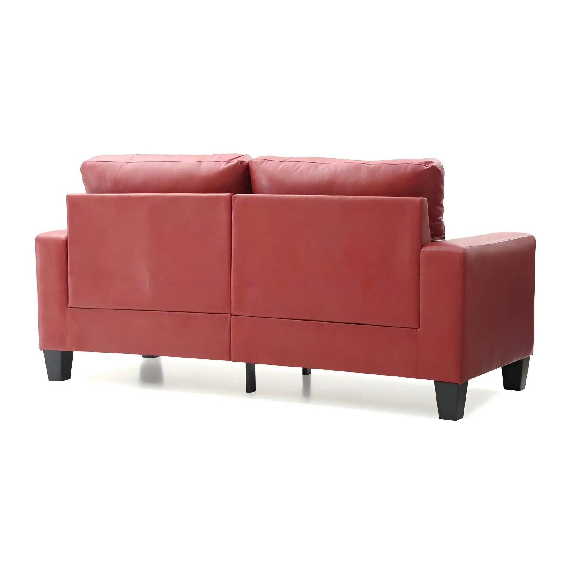Newbury Modular Sofa Modern 2-piece pink leather by Unique Piece Furniture stationary sofa on Tampa Home & Garden Store